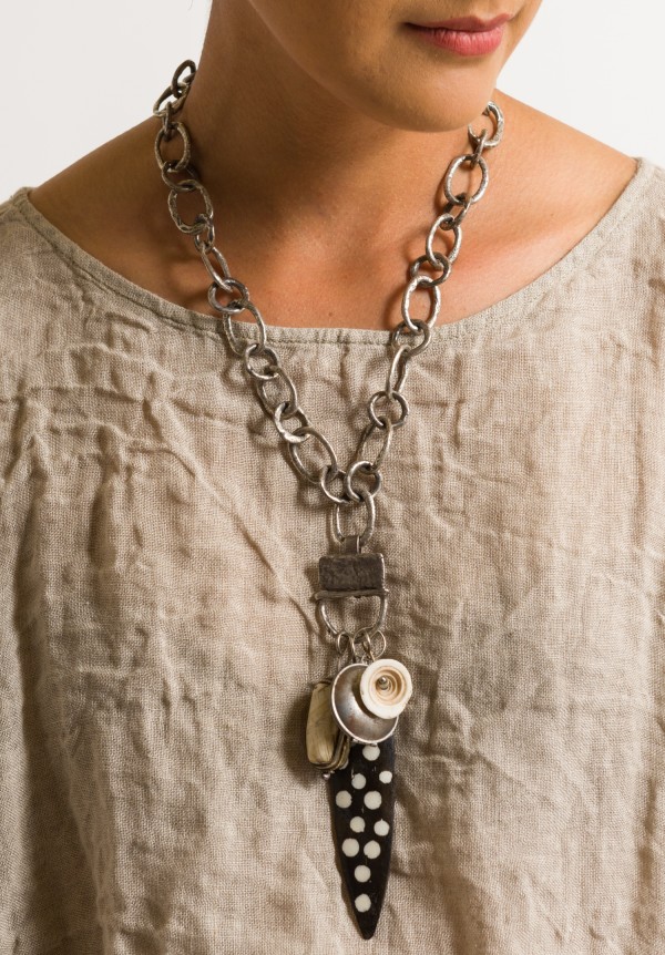 Holly Masterson Naga Shell, Bone, Shell, Locket Adornment