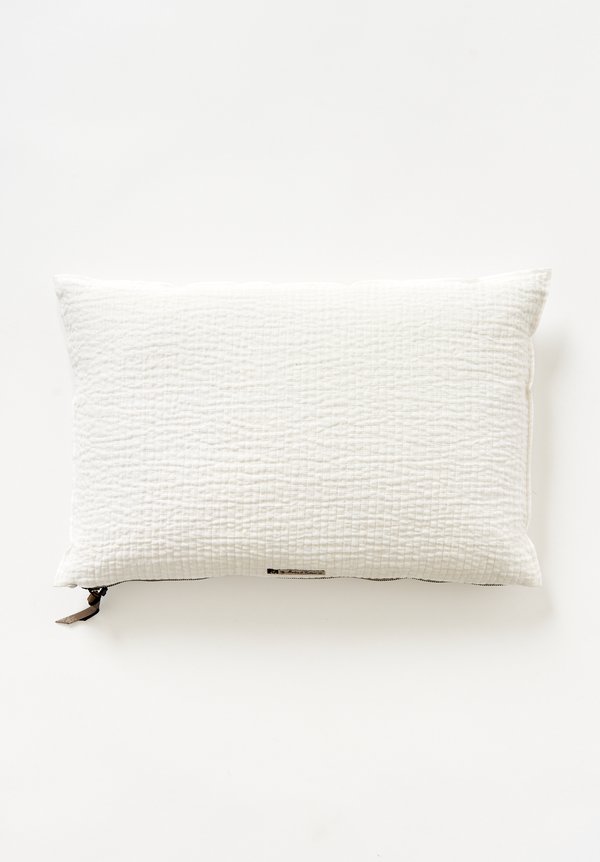 Maison de Vacances Quilted Crumpled Washed Linen Lumbar Pillow	