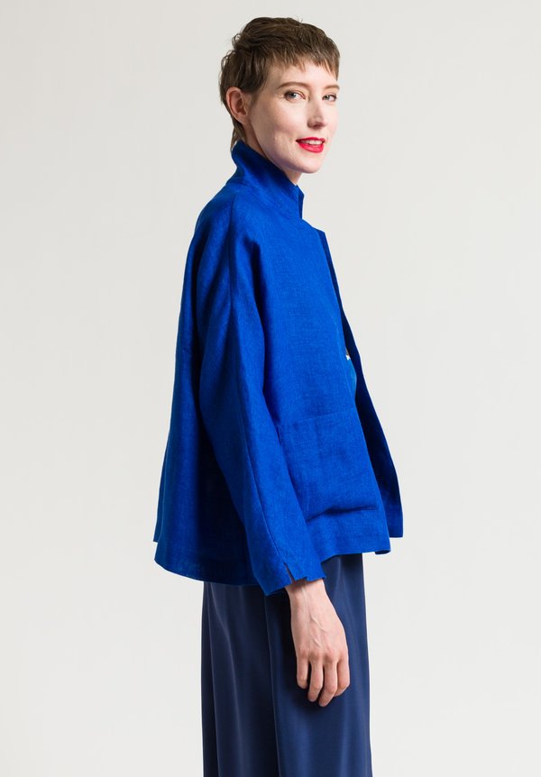 Daniela Gregis Woven Peony Jacket in Electric Blue | Santa Fe Dry Goods ...