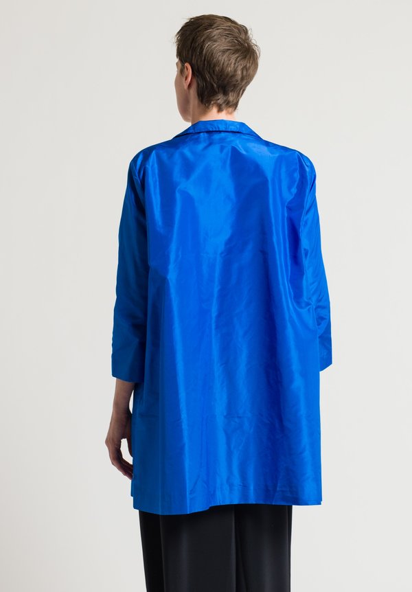 Daniela Gregis Silk Punto Jacket in Turquoise