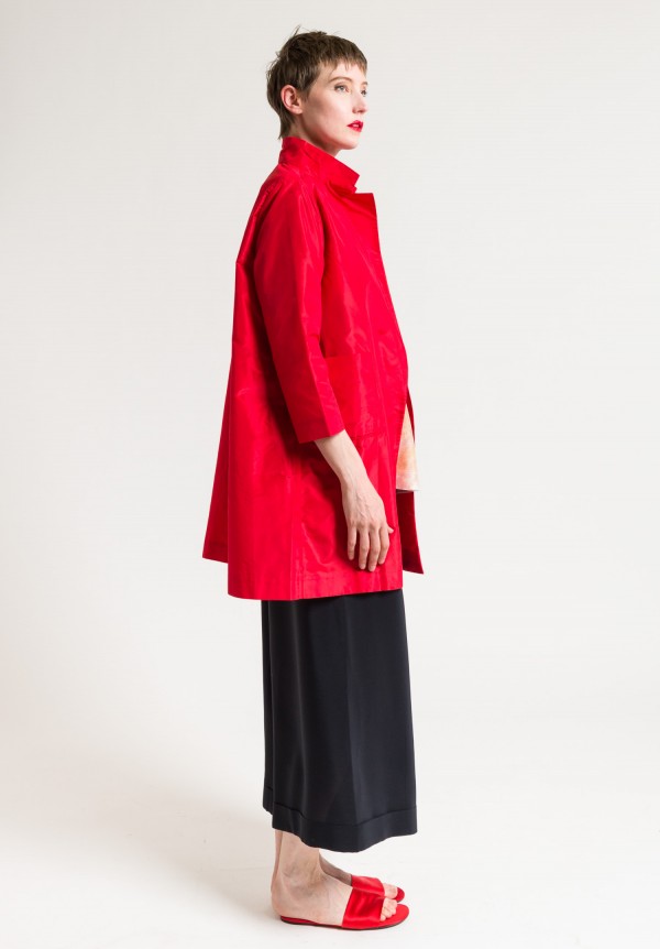 Daniela Gregis Silk Punto Jacket in Red
