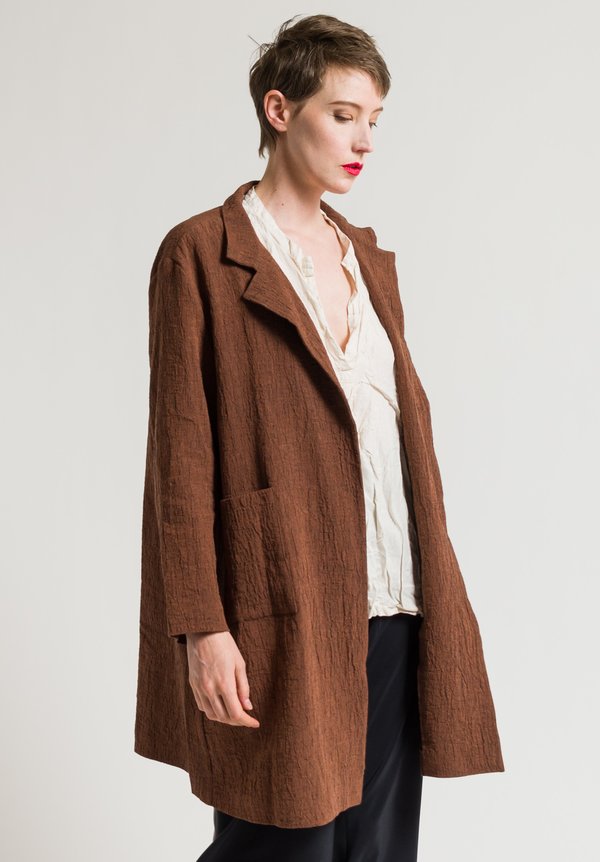 Daniela Gregis Linen Punto Jacket in Copper | Santa Fe Dry Goods ...