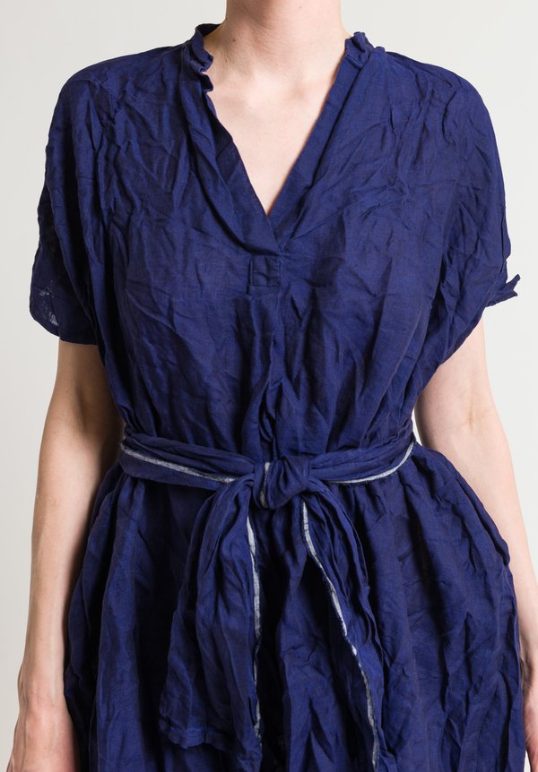 Daniela Gregis Manichina Dress in Indigo Blue