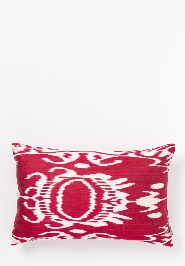 Les-Ottomans Ikat Print Pillow in Red