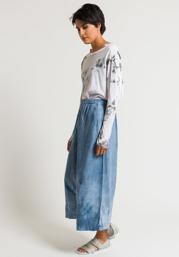 Gilda Midani Linen Pants in Silver Blue
