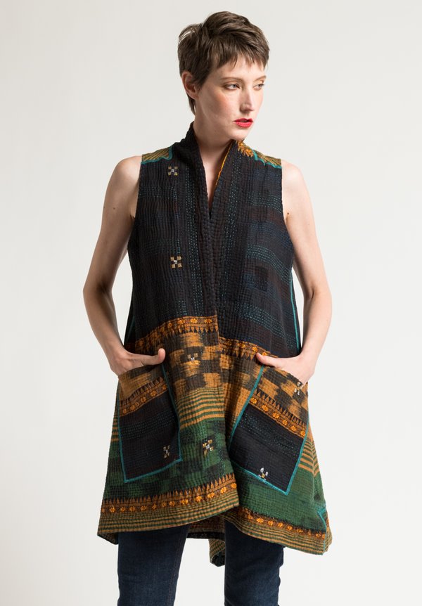 Mieko Mintz Vest in Black/Rust