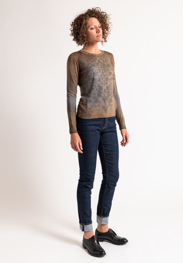 Avant Toi Studded Sweater in Natural
