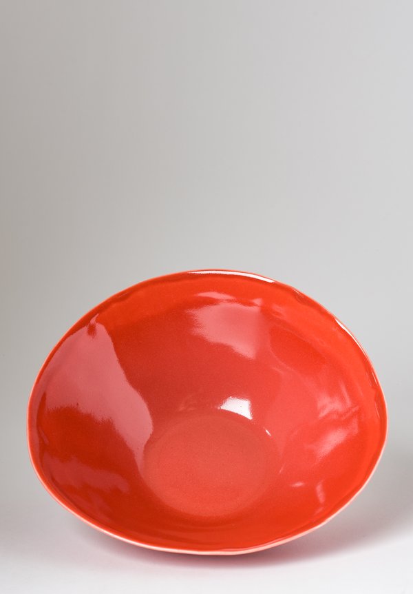 Christiane Perrochon Porcelain Serving Bowl in Red	