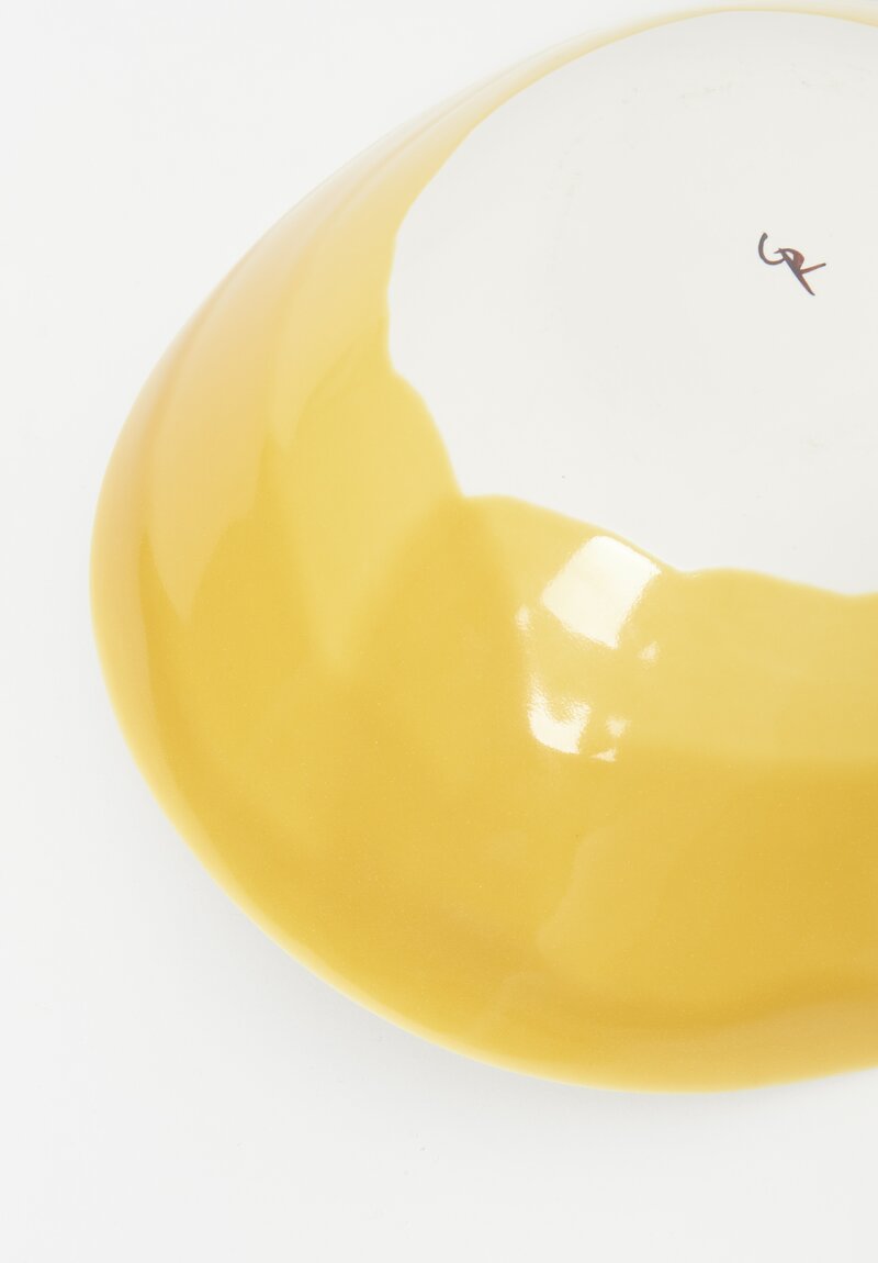 Christiane Perrochon Porcelain Serving Bowl in Yellow	