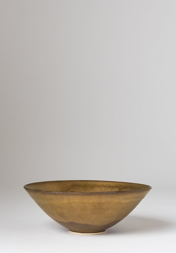 Christiane Perrochon Stoneware Matte Bowl in Metallic Glaze	