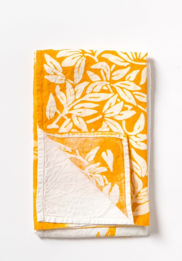 Handmade Crumpled Two-Tone Kitchen Towel in Giallo	