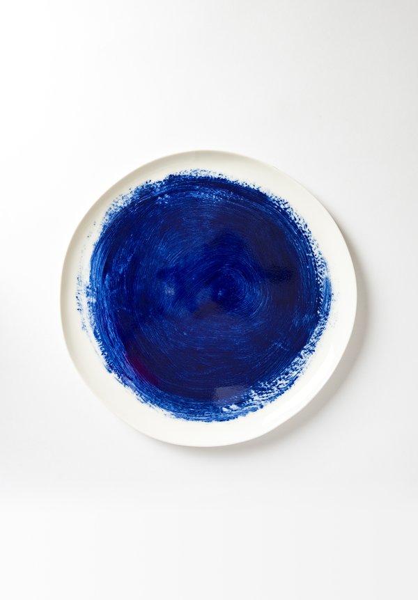 Painted Dinner Plate in Blu