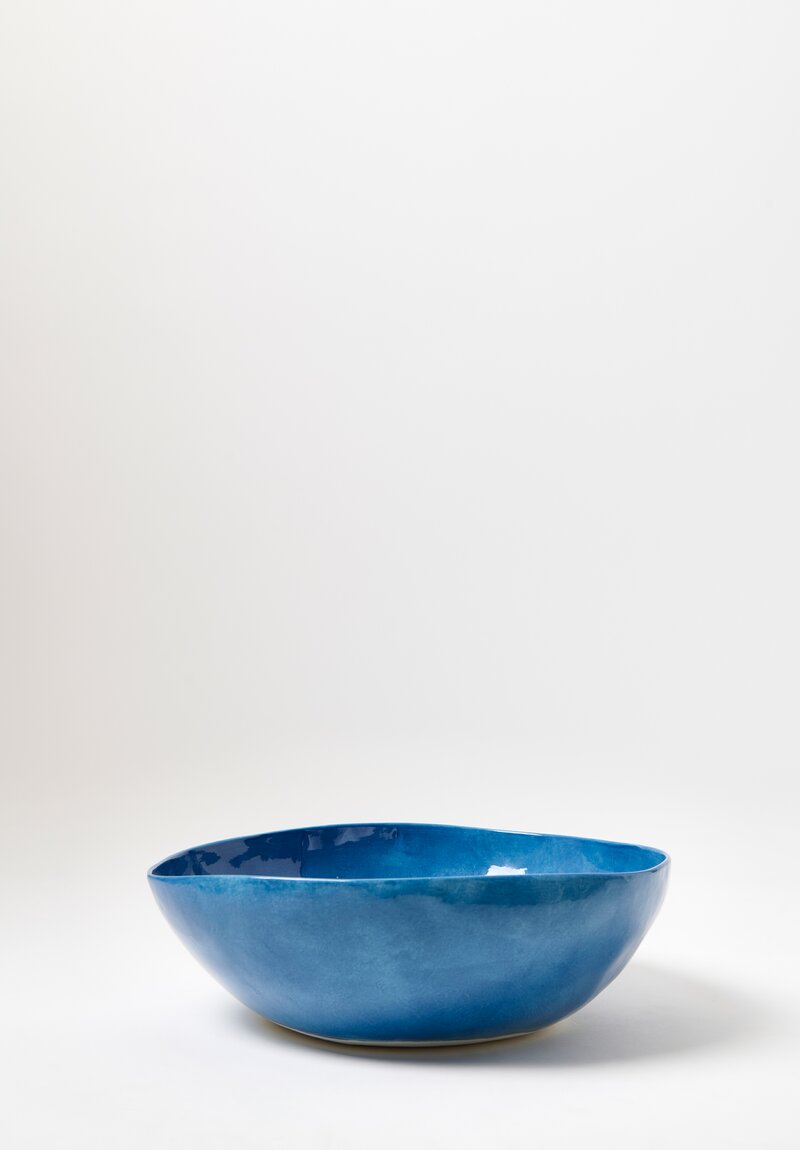 Bertozzi Solid Painted Large Serving Bowl in Blu