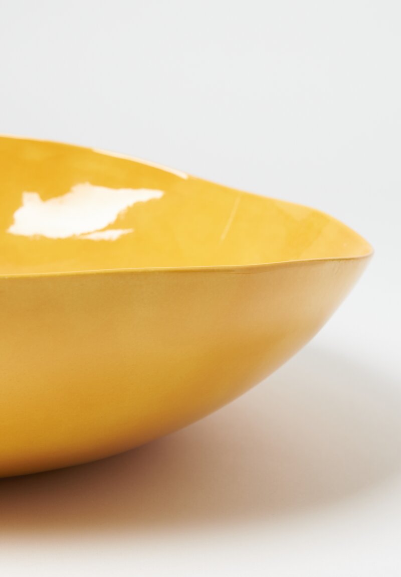 Solid Painted Large Serving Bowl in Giallo