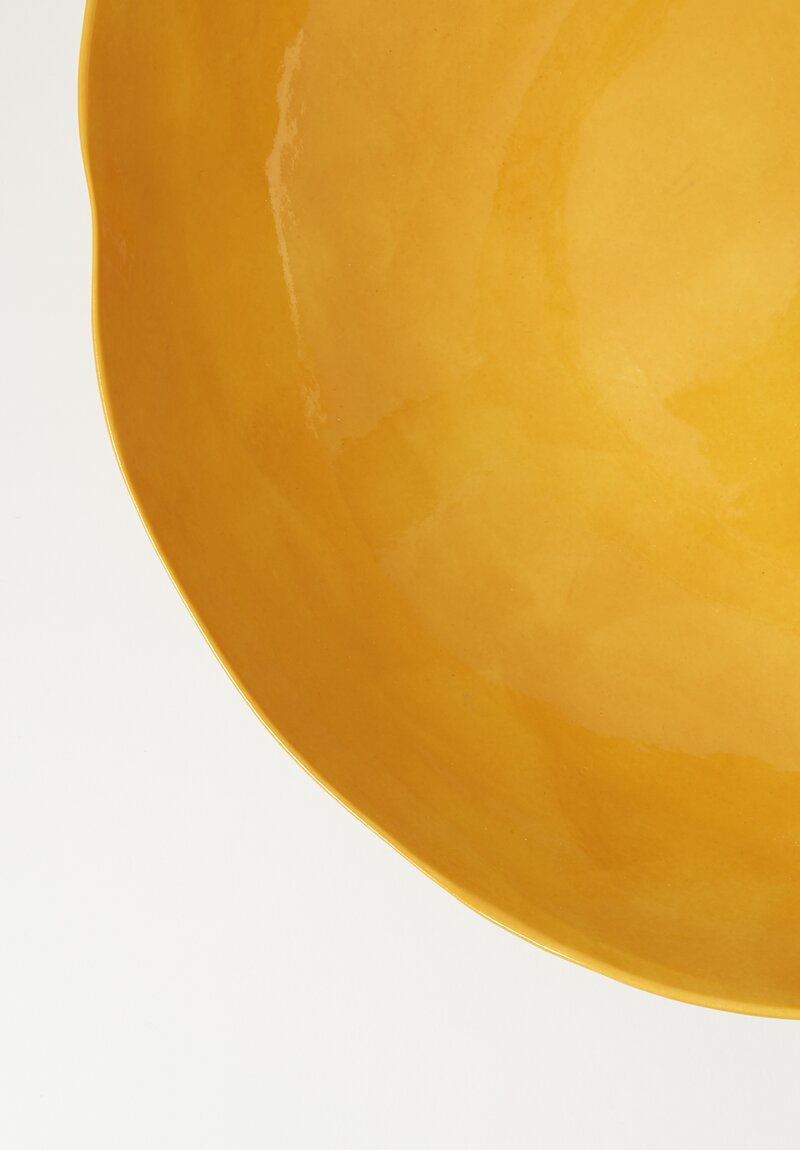 Solid Painted Large Serving Bowl in Giallo