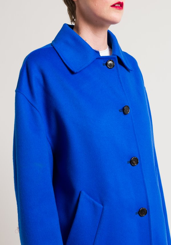Marni Oversized Coat in Mazarine Blue