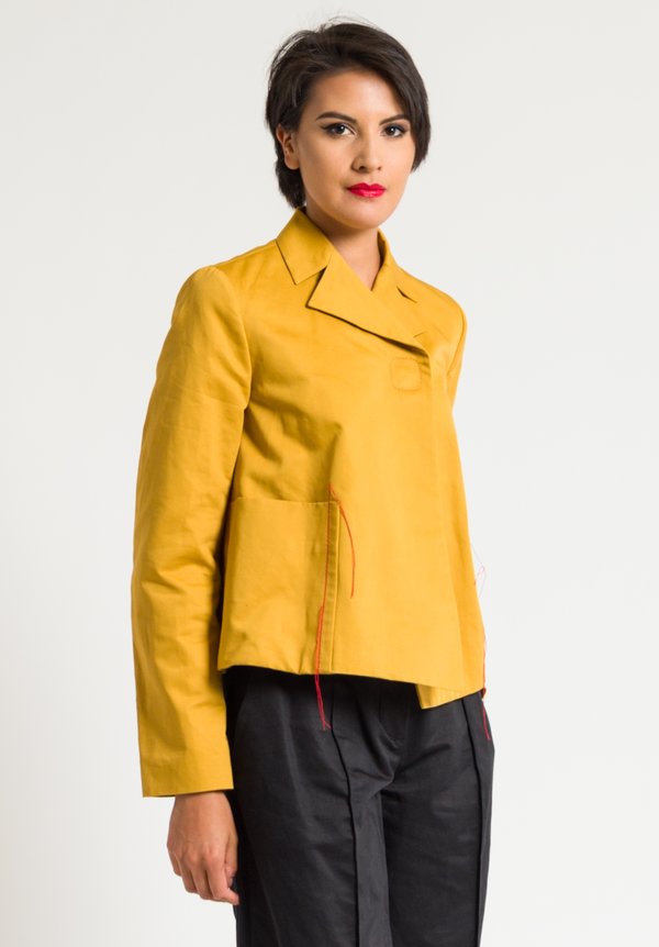 Marni Solid A-Line Jacket in Gold