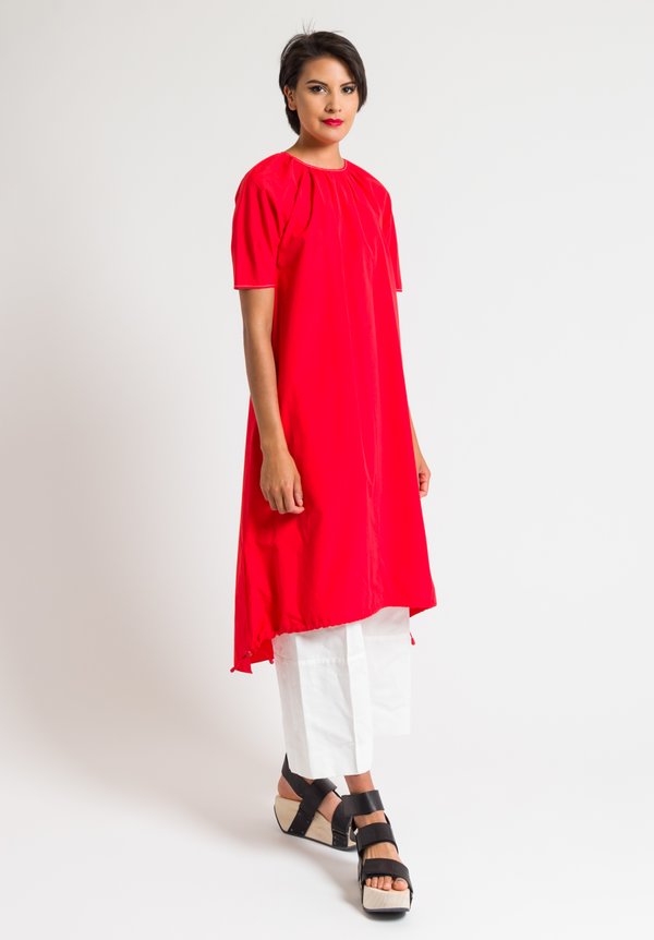 Marni Short Sleeve Sporty Dress in Red