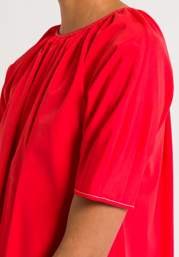Marni Short Sleeve Sporty Dress in Red