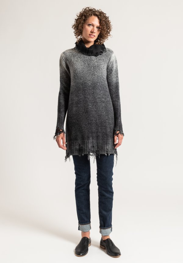 Avant Toi Distressed Cowl Neck Sweater in Husky | Santa Fe Dry Goods ...