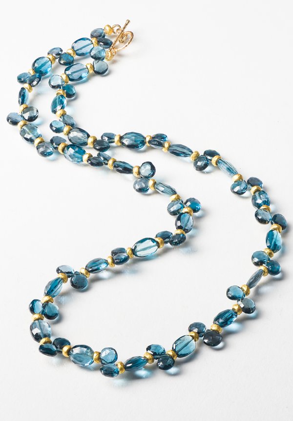 Greig Porter 18K, London Blue Topaz Necklace