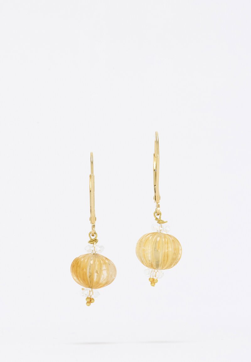 Greig Porter 18K, Citrine Drop Earrings	