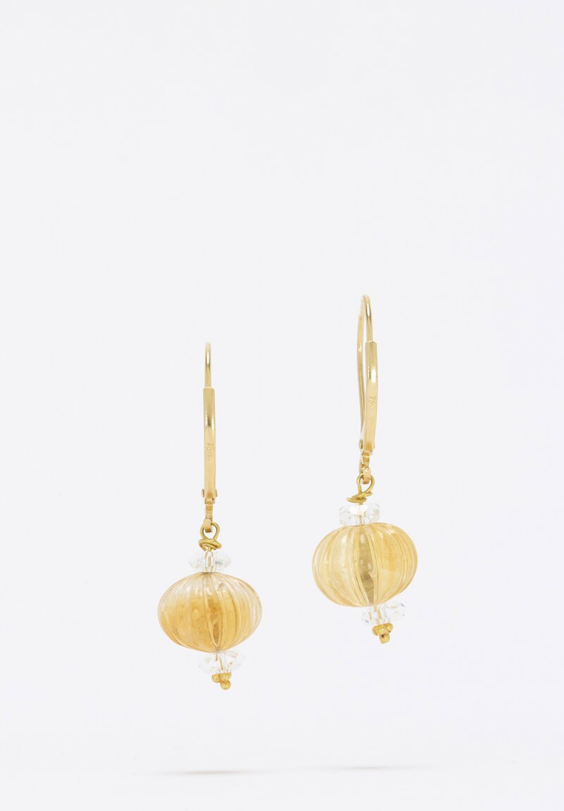 Greig Porter 18K, Citrine Drop Earrings	