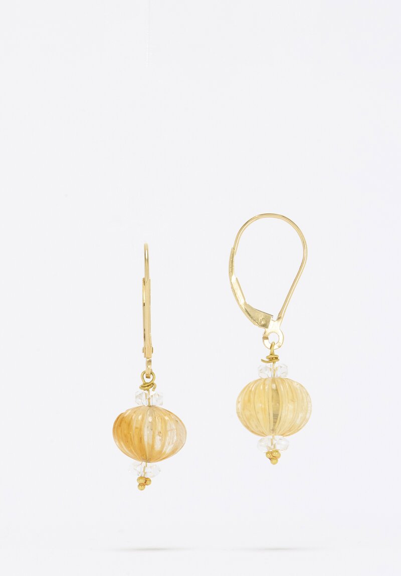 Greig Porter 18K, Citrine Drop Earrings	