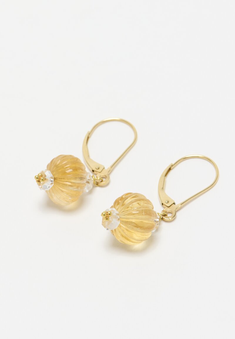 Greig Porter 18K, Citrine Drop Earrings	