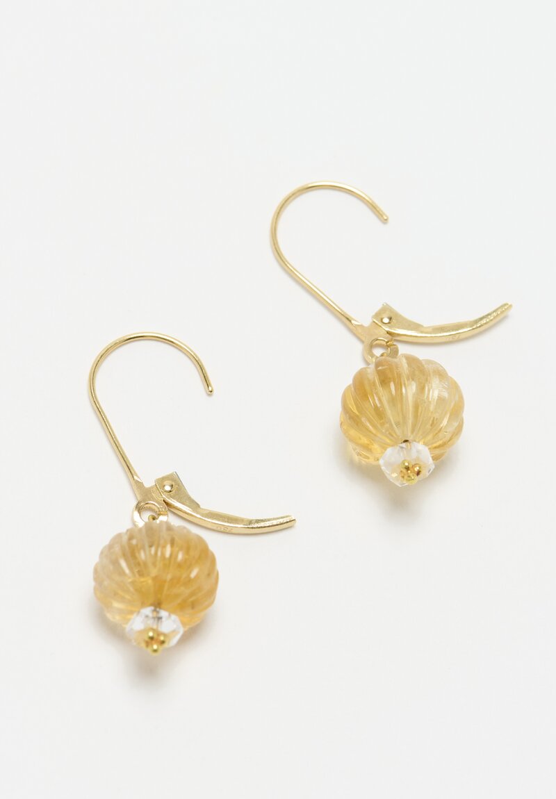 Greig Porter 18K, Citrine Drop Earrings	