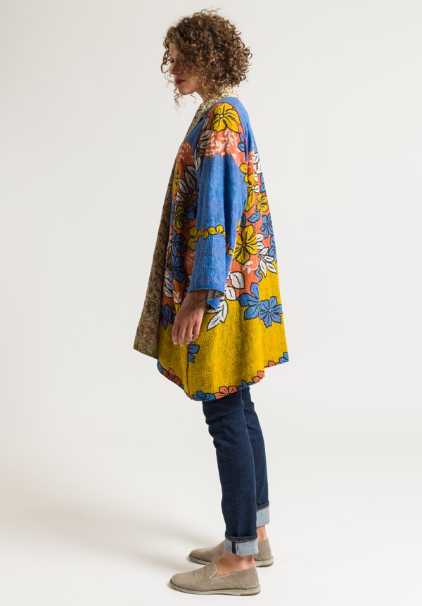 Mieko Mintz 2-Layer Vintage Jacket in Periwinkle/ Cream	
