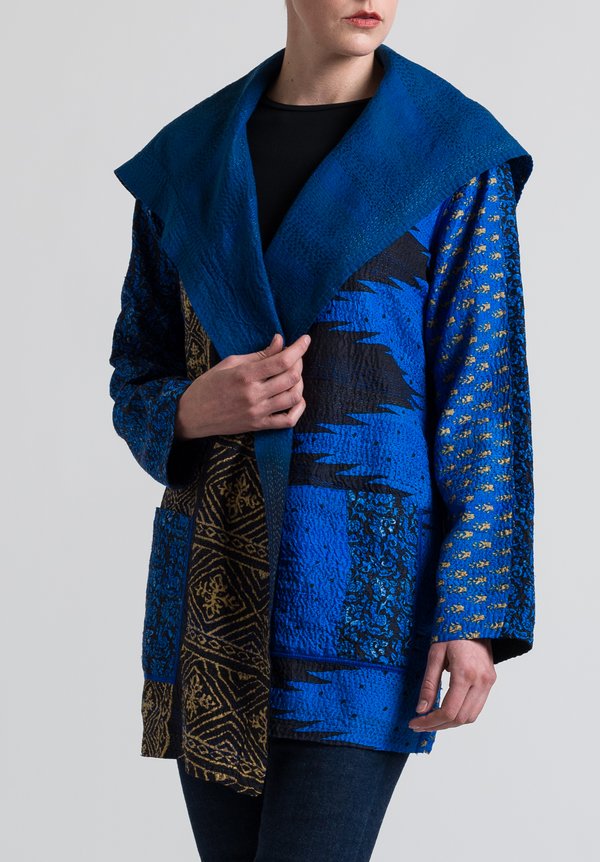 Mieko Mintz 2-Layer Ombre Jacket in Blue/ Black	