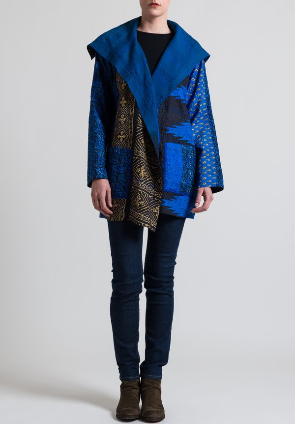 Mieko Mintz 2-Layer Ombre Jacket in Blue/ Black	