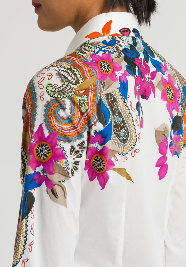 Etro Floral Print Shirt in White