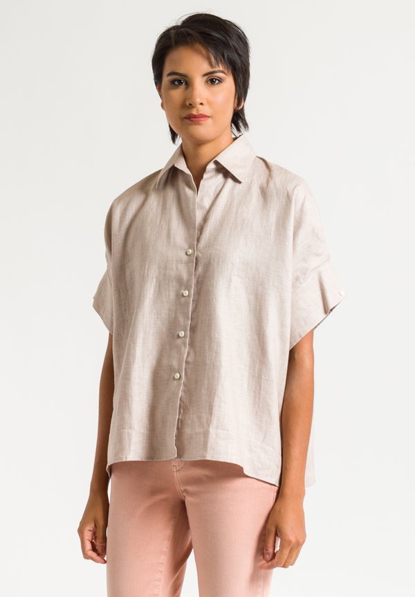 Emanuele Maffeis Waneta Shirt in Natural | Santa Fe Dry Goods ...