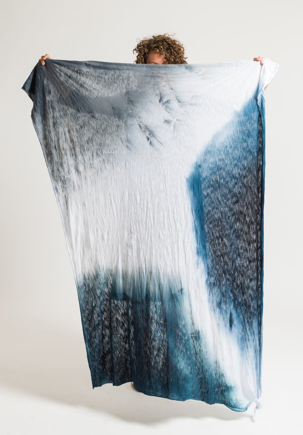 Gilda Midani Cotton Foulard Scarf in Nebula	