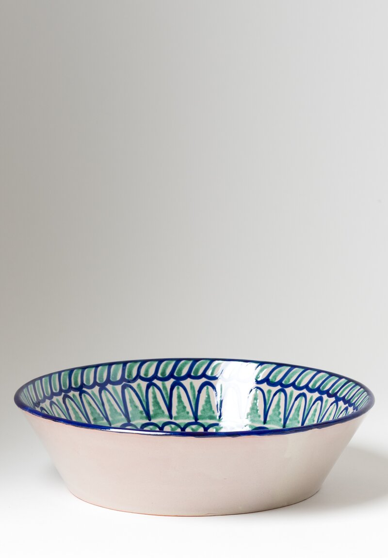Casa Lopez Hand Painted Large Serving Bowl in Green