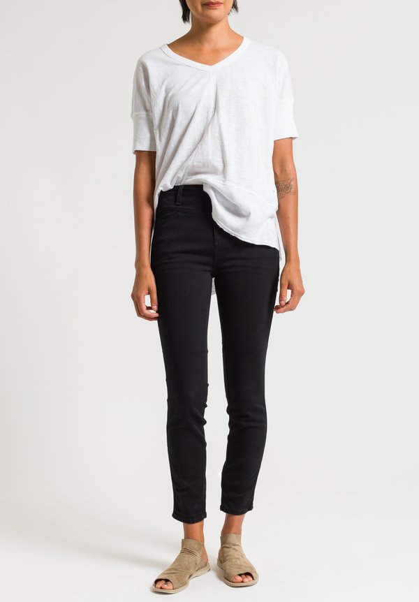 Closed Pedal Pusher Skinny High-Rise Jeans in Black	