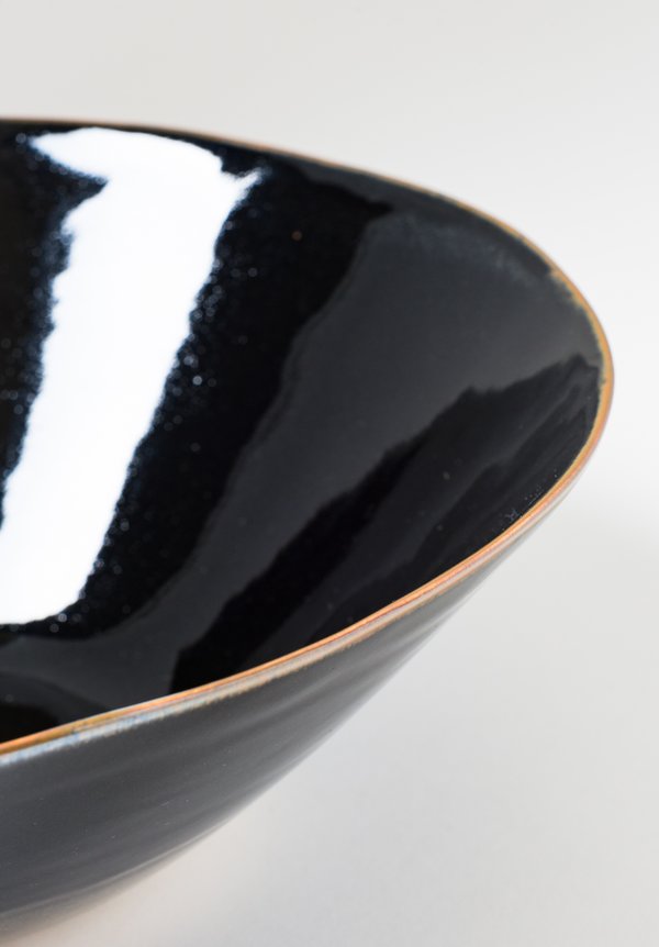 Christiane Perrochon Handmade Tenmoku Porcelain Serving Bowl	