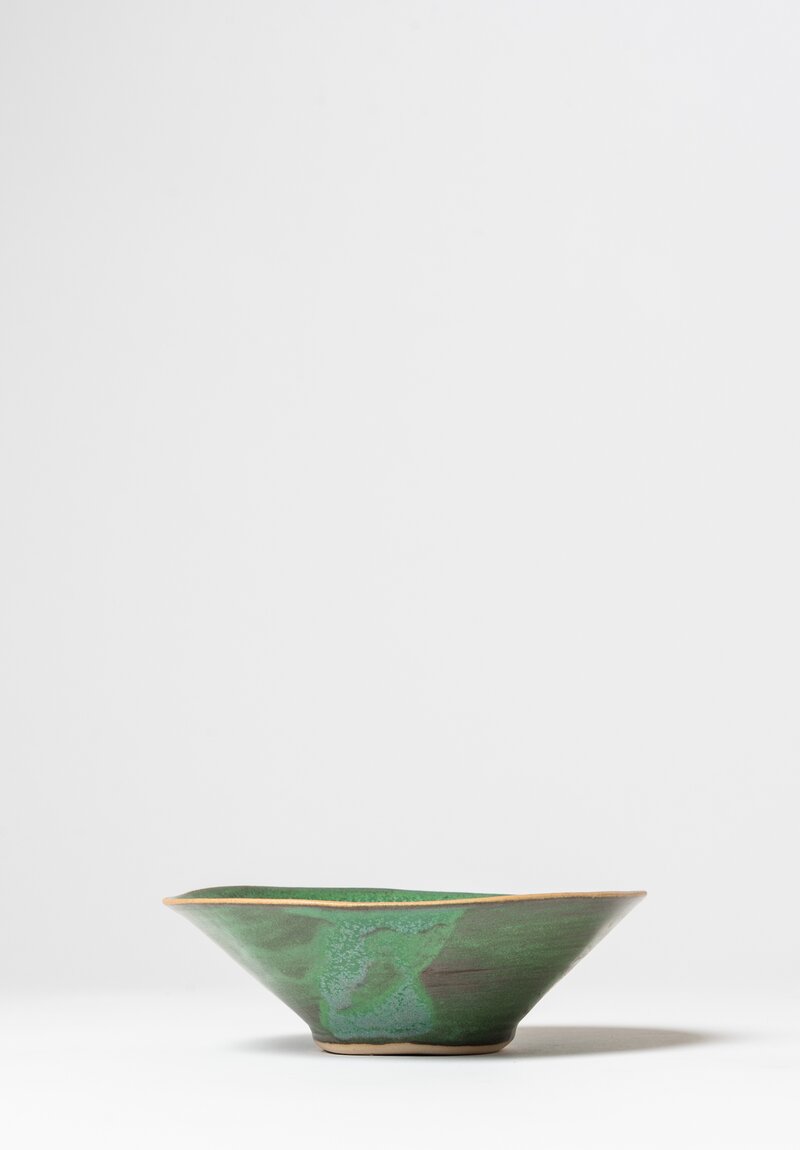 Laurie Goldstein Ceramic Conical Bowls in Green	