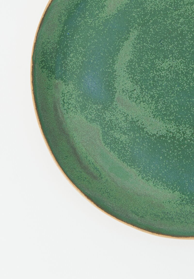 Laurie Goldstein Large Ceramic Dinner Plate in Green	