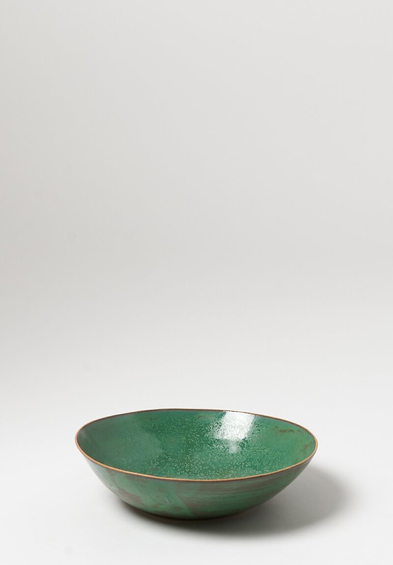 Laurie Goldstein Ceramic Salad Bowl in Green	