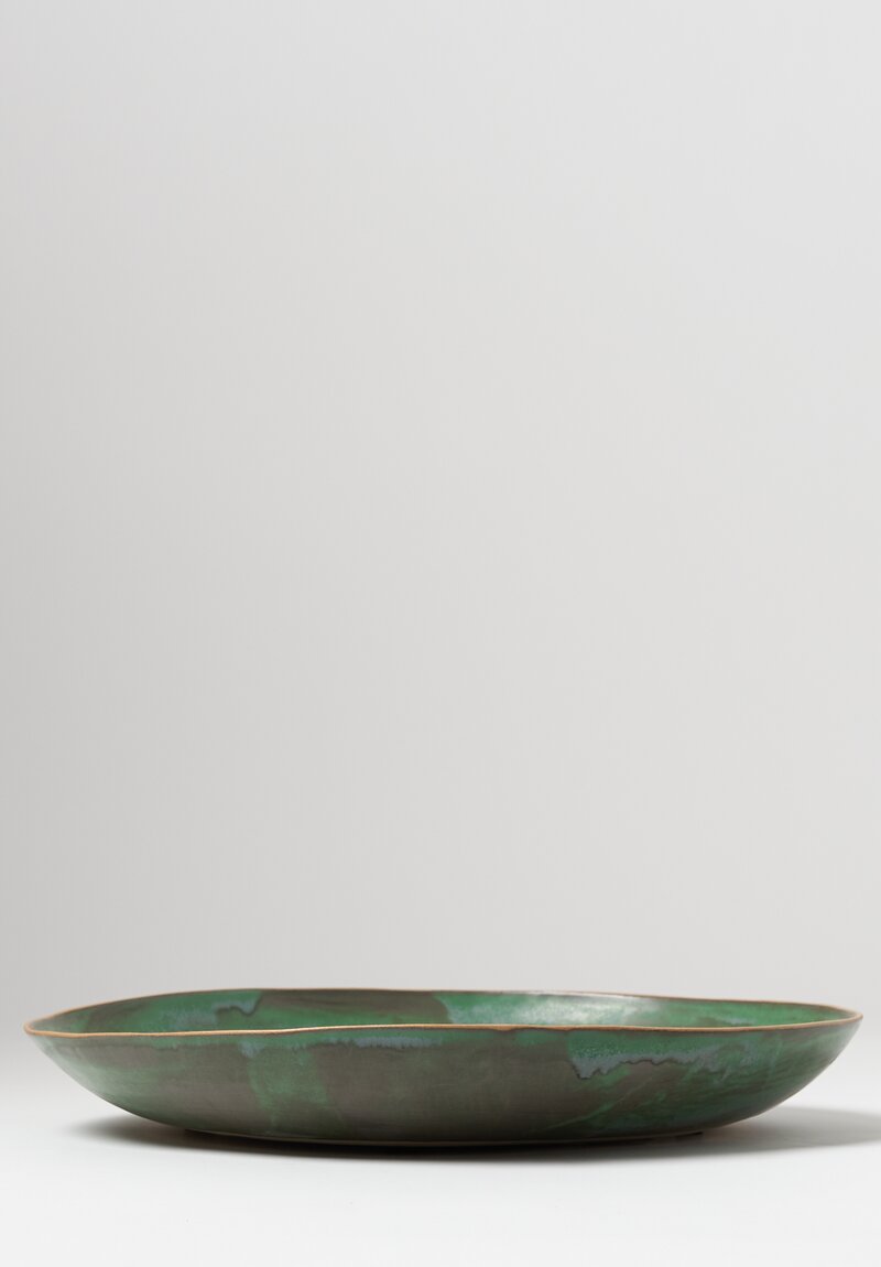Laurie Goldstein Ceramic Extra Large Open Bowl in Green	