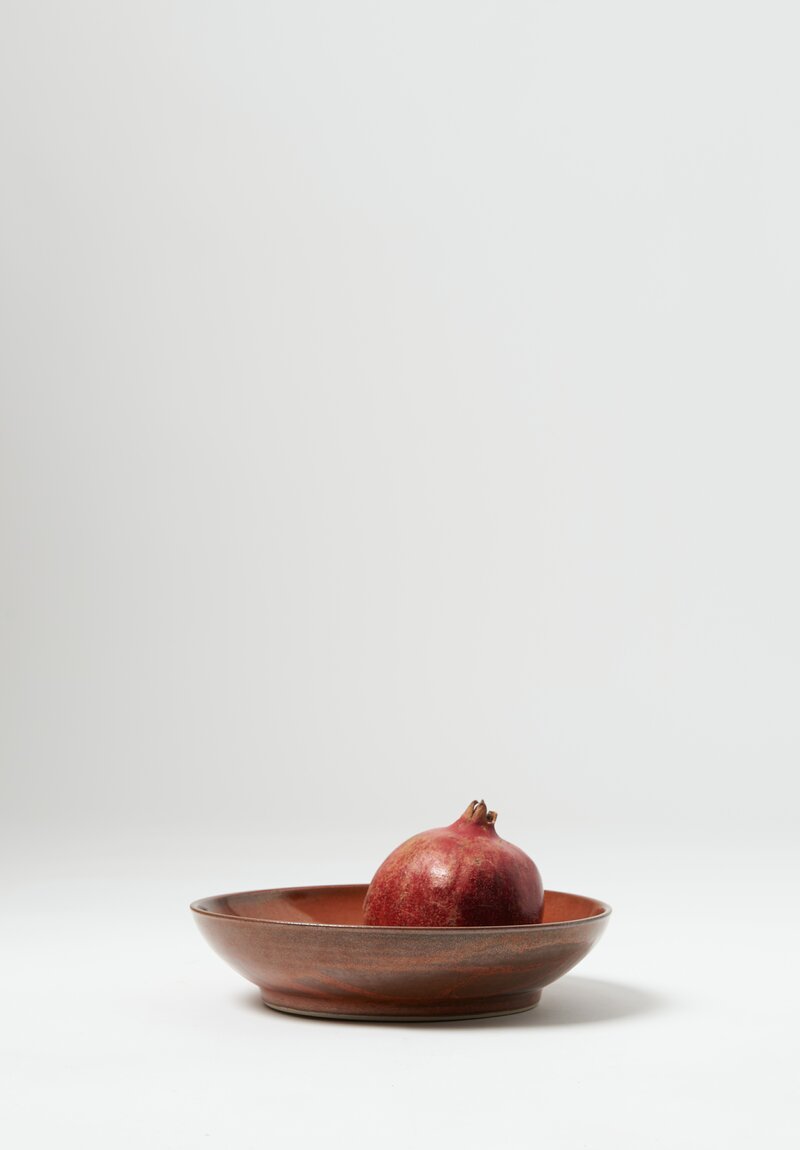 Christiane Perrochon Handmade Stoneware Small Serving Bowl Iron Red	