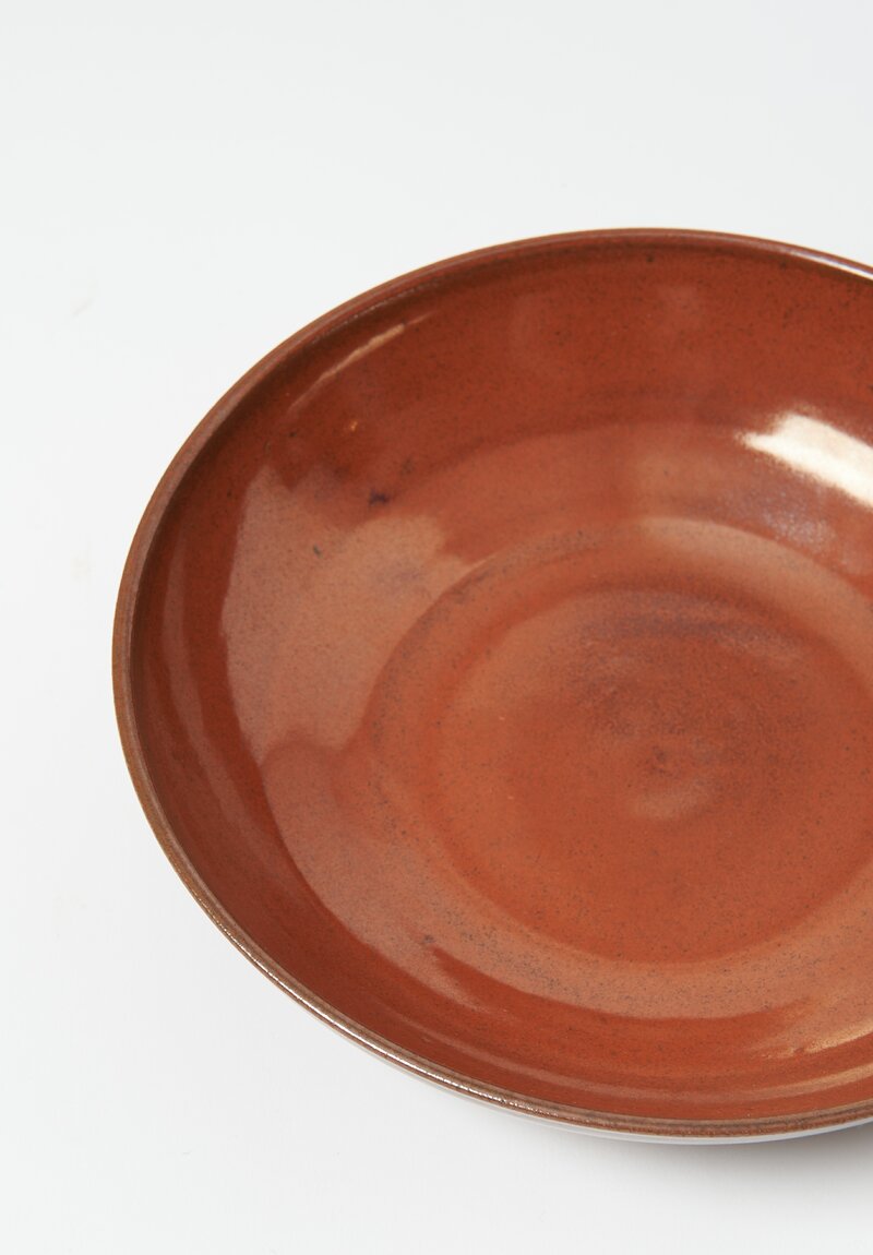 Christiane Perrochon Handmade Stoneware Small Serving Bowl Iron Red	