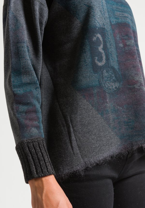 Yoshi Yoshi Printed Sweatshirt in Charcoal	