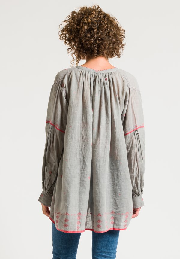 Péro Oversized Button-Down Shirt in Grey | Santa Fe Dry Goods ...