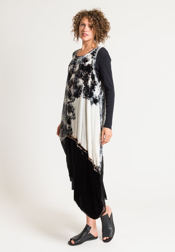 Gilda Midani Layered Mix Dress in Black Dust	
