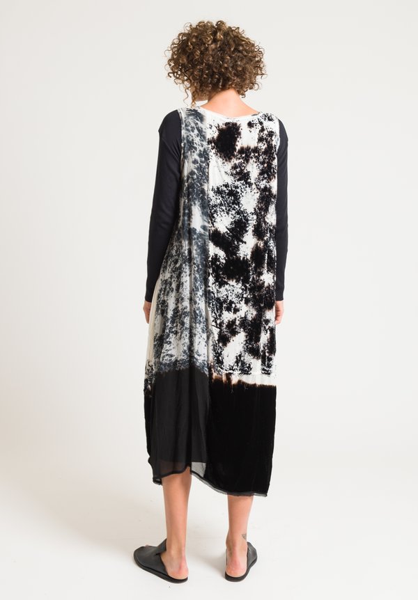 Gilda Midani Layered Mix Dress in Black Dust	