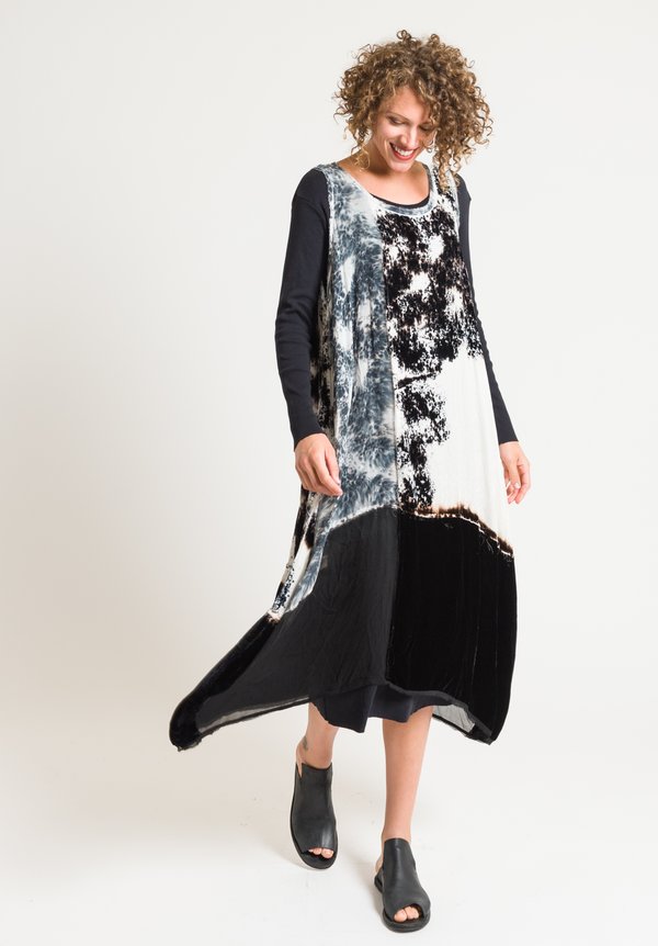 Gilda Midani Layered Mix Dress in Black Dust	